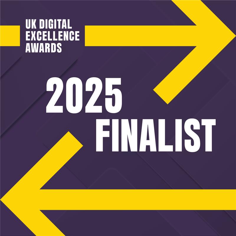 UK Digital Excellence Awards Finalist 2025 Logo